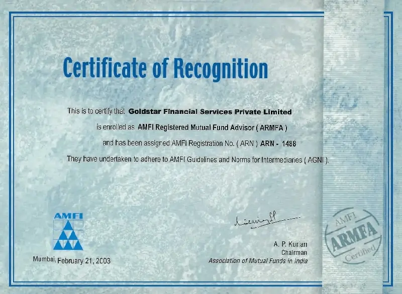 AMFI Certificate